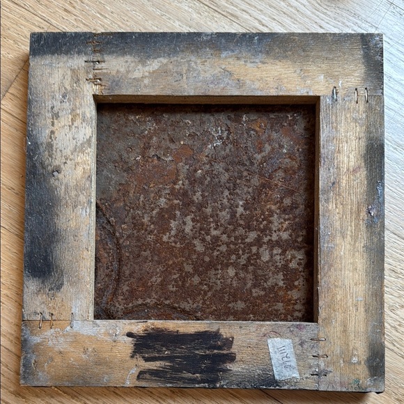 Decorative Vintage Square Tin Tile with Ornate Design - Picture 7 of 8